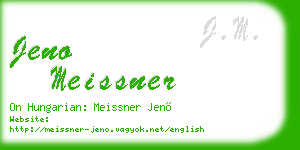jeno meissner business card